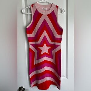 Peppermayo Pink and Red Sweater Dress